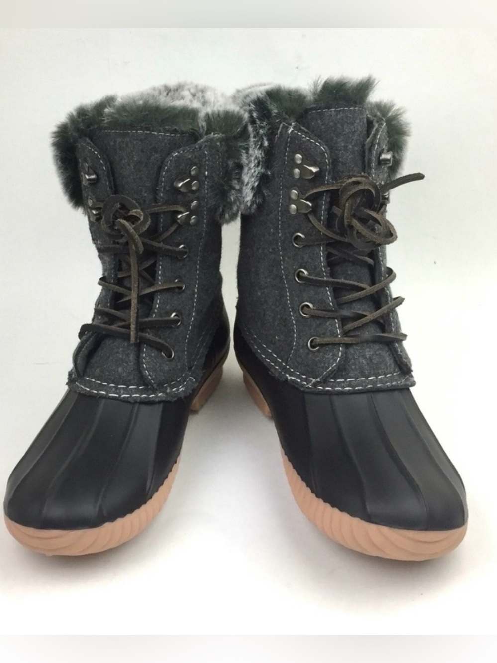 REPORT Ursela Faux Fur Trimmed Duck Boot Faux Fur Trimmed Duck Boots US 7